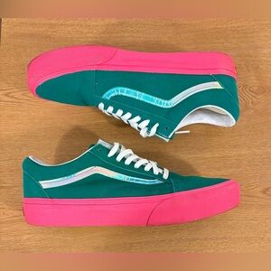 Vans Old Skool Pro S Low Green/Pink Gum Size 13 Custom Made Golf Wang Style